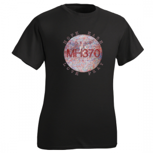 MH370 Earth Logo T-Shirt Black